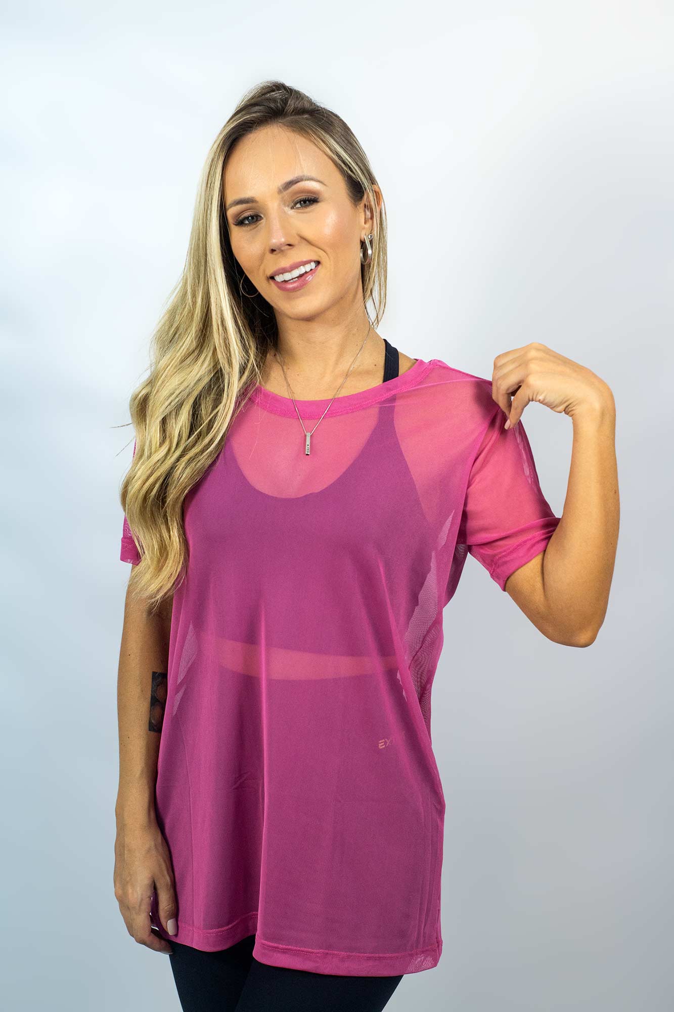 CAMISETÃO DE TULE ref.5545