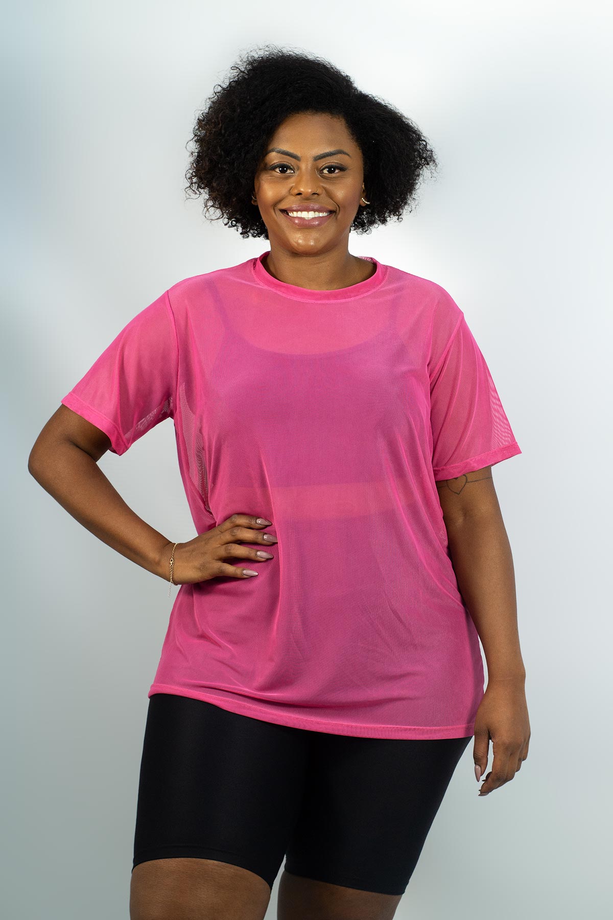 CAMISETÃO DE TULE ref.5545