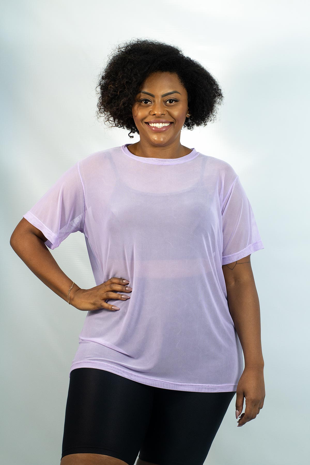 CAMISETÃO DE TULE ref.5545