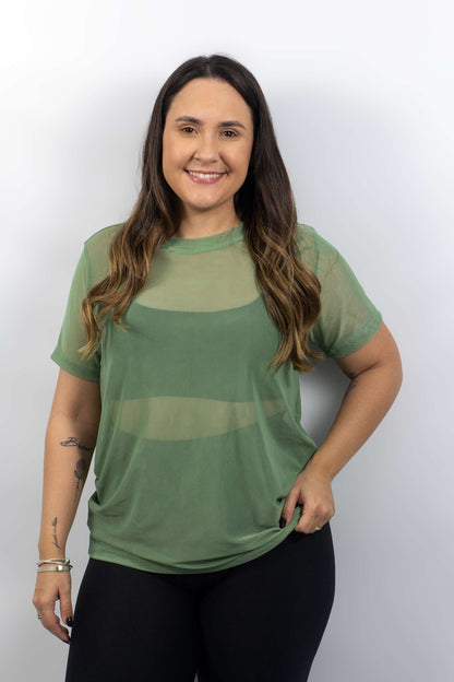CAMISETÃO DE TULE ref.5545