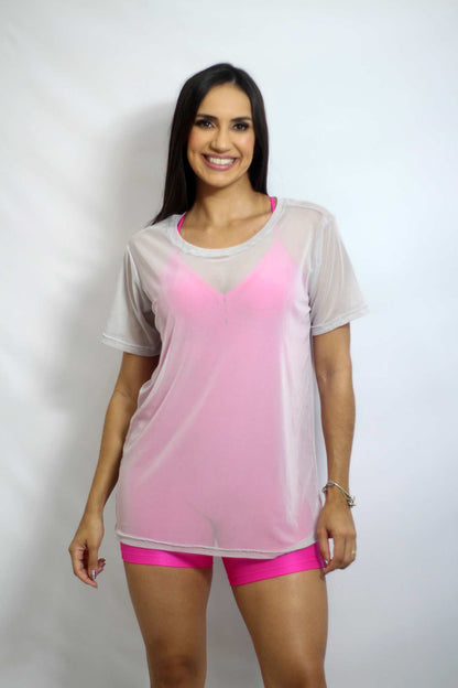 CAMISETÃO DE TULE ref.5545