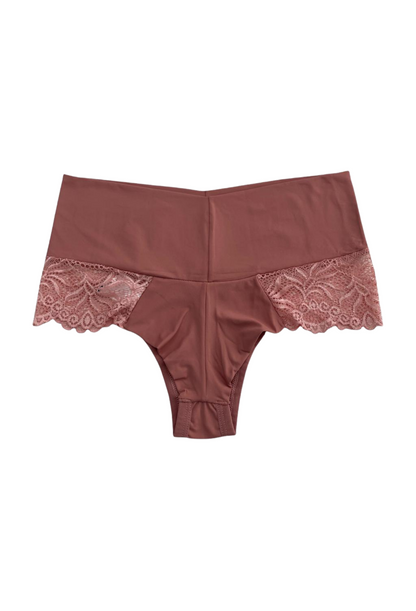 FIO DUPLO PLUS SIZE COM CÓS DUPLO E RENDA ref.20550